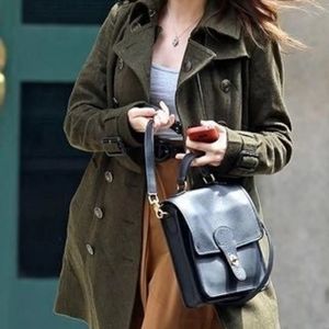 NWT Fashion faux Vintage Station black briefcase crossbody bag